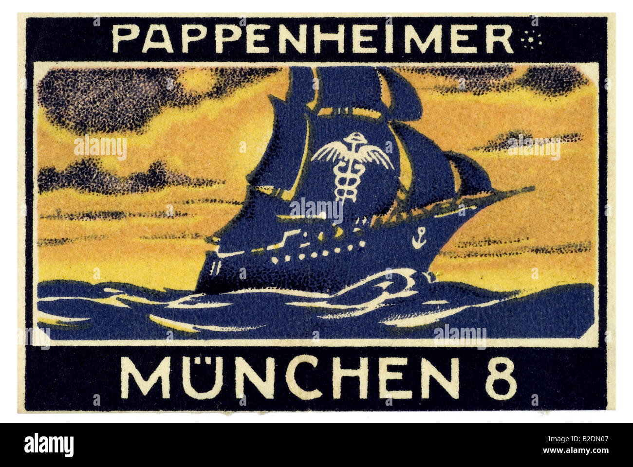 trading stamp Pappenheimer München 8 Stock Photo
