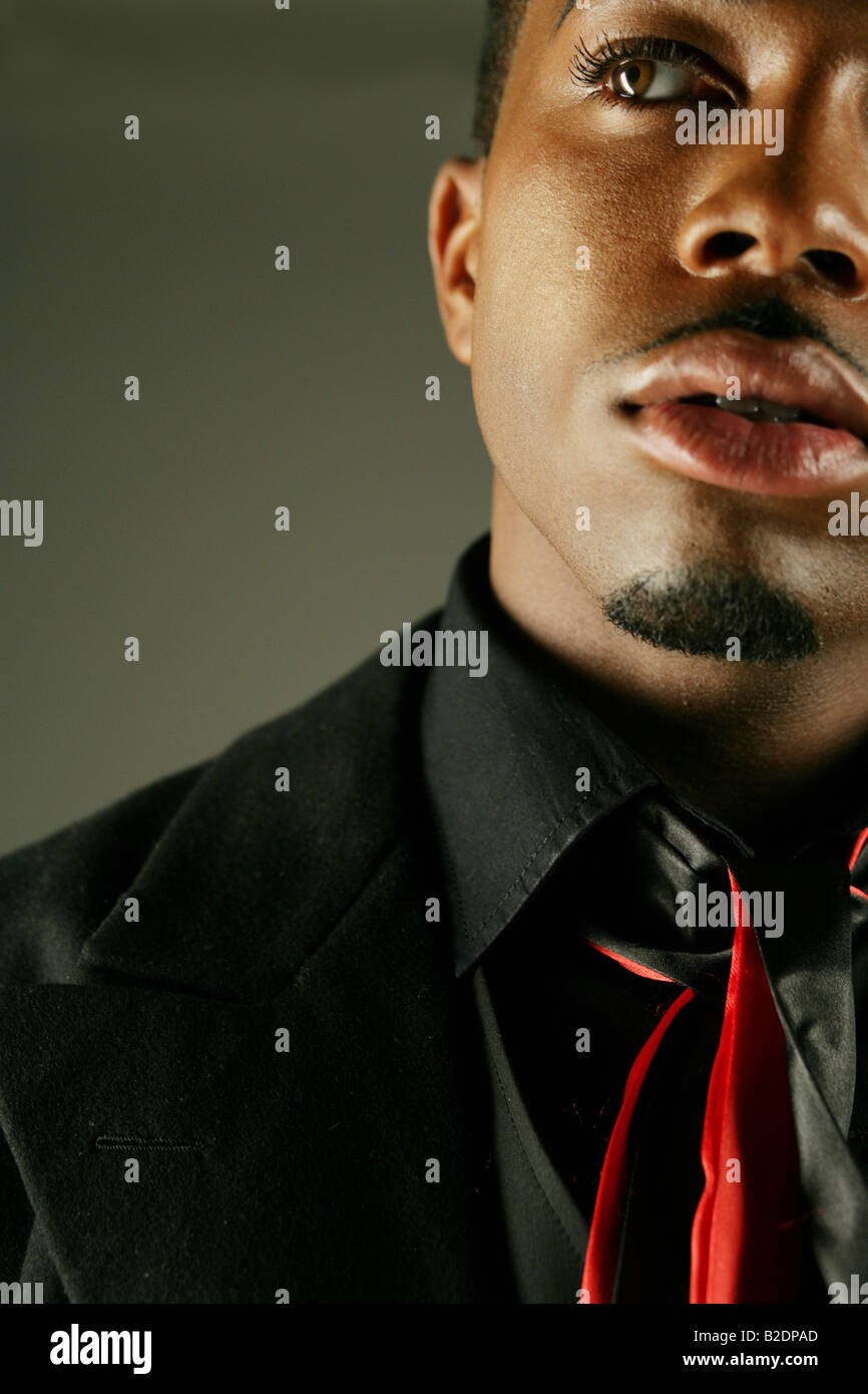 Young stylish African American man, close-up Stock Photo - Alamy