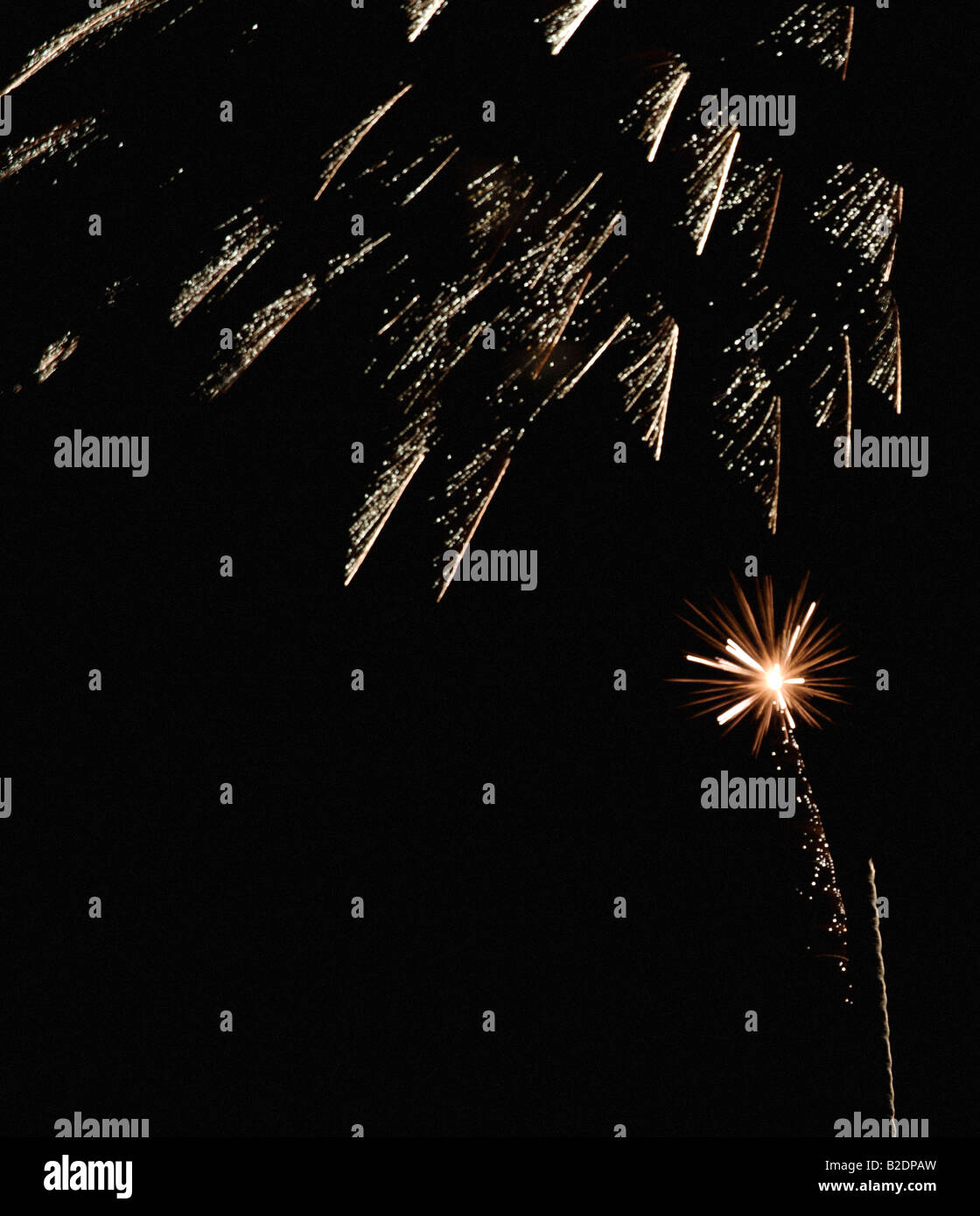 Fireworks display looks like shooting stars Stock Photo Alamy