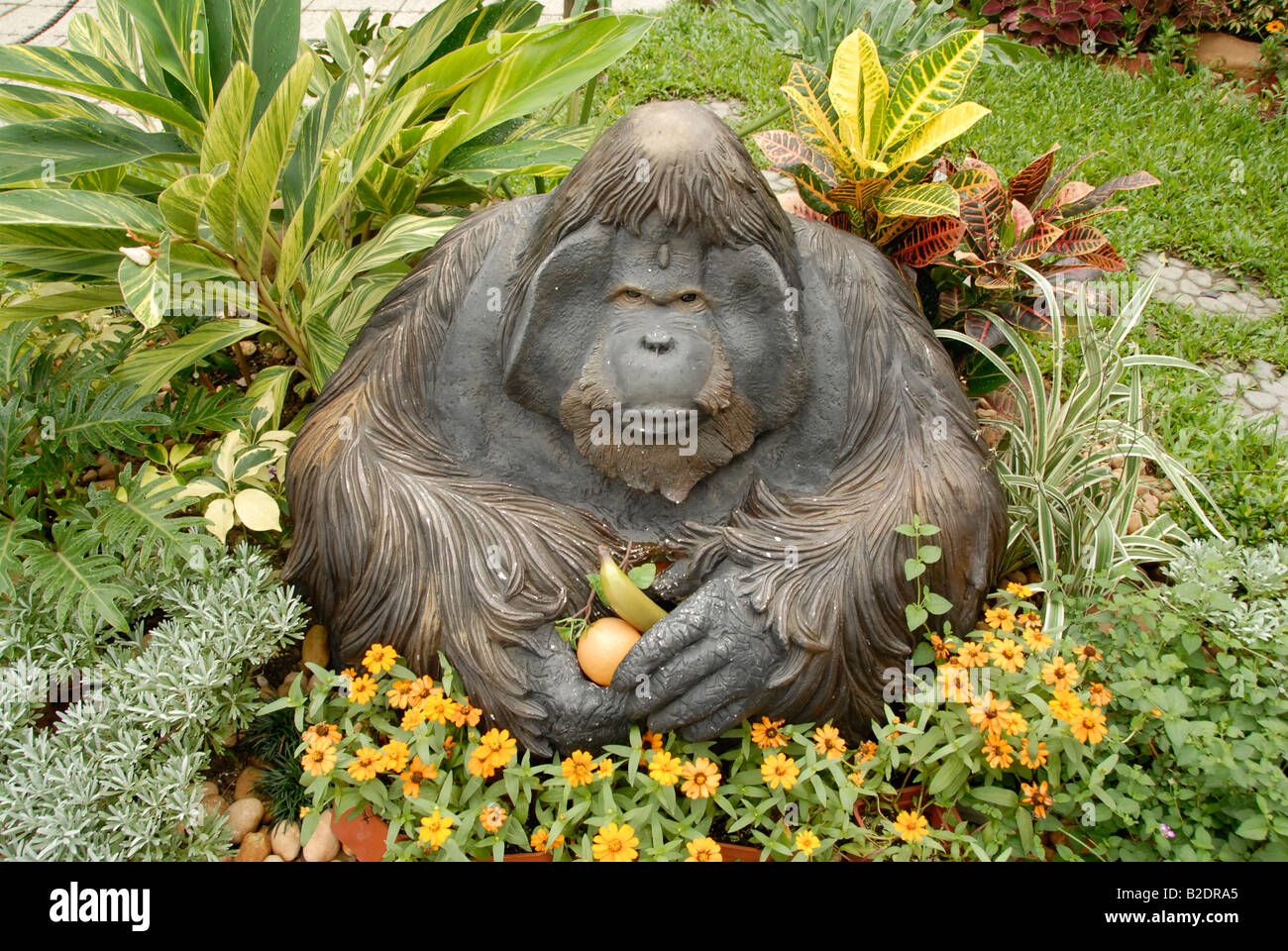 orangutang ornament , hong kong zoo , hong kong island , china Stock Photo