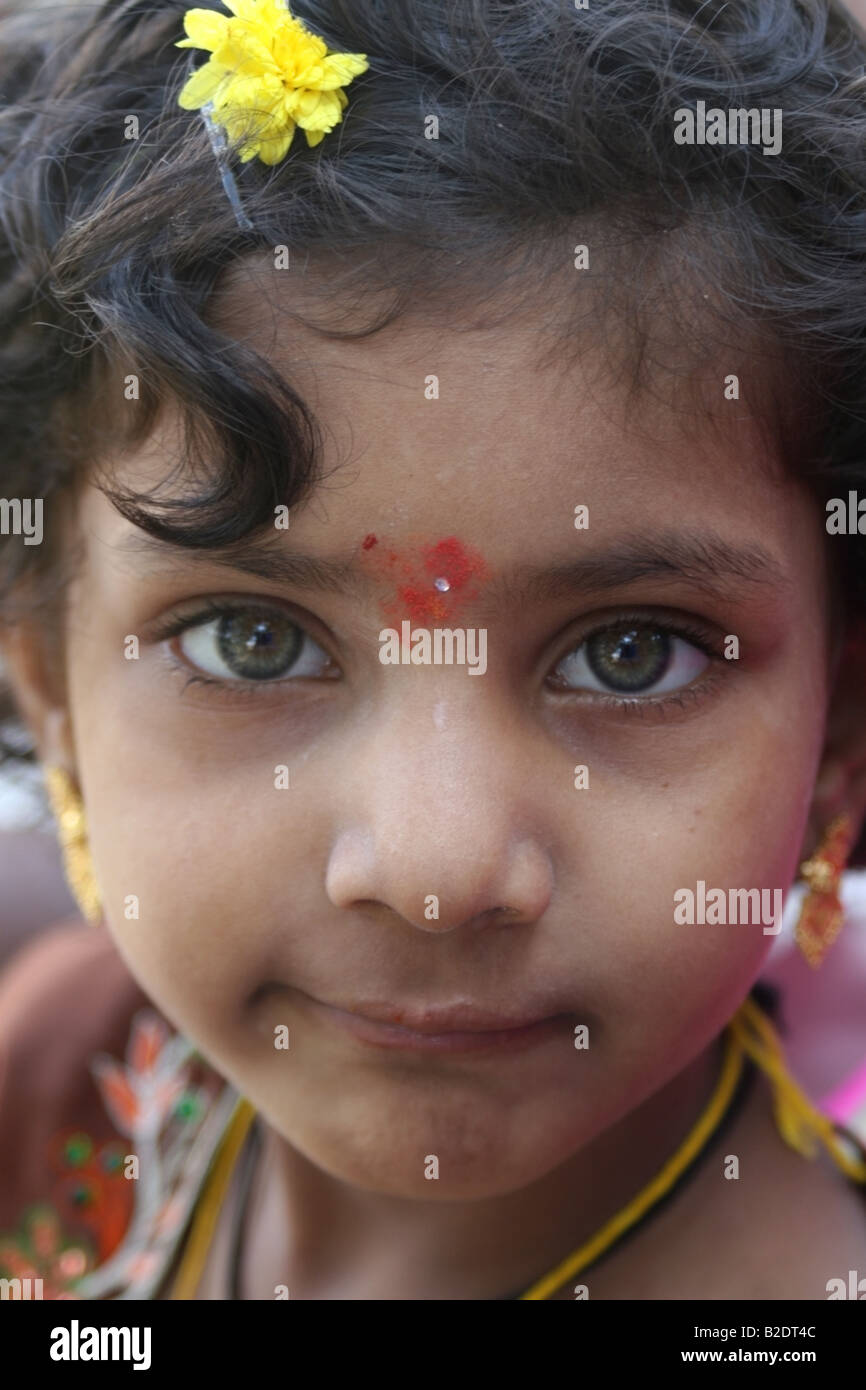 Portrait of pretty Indian girl with green eyes , India Stock Photo Alamy