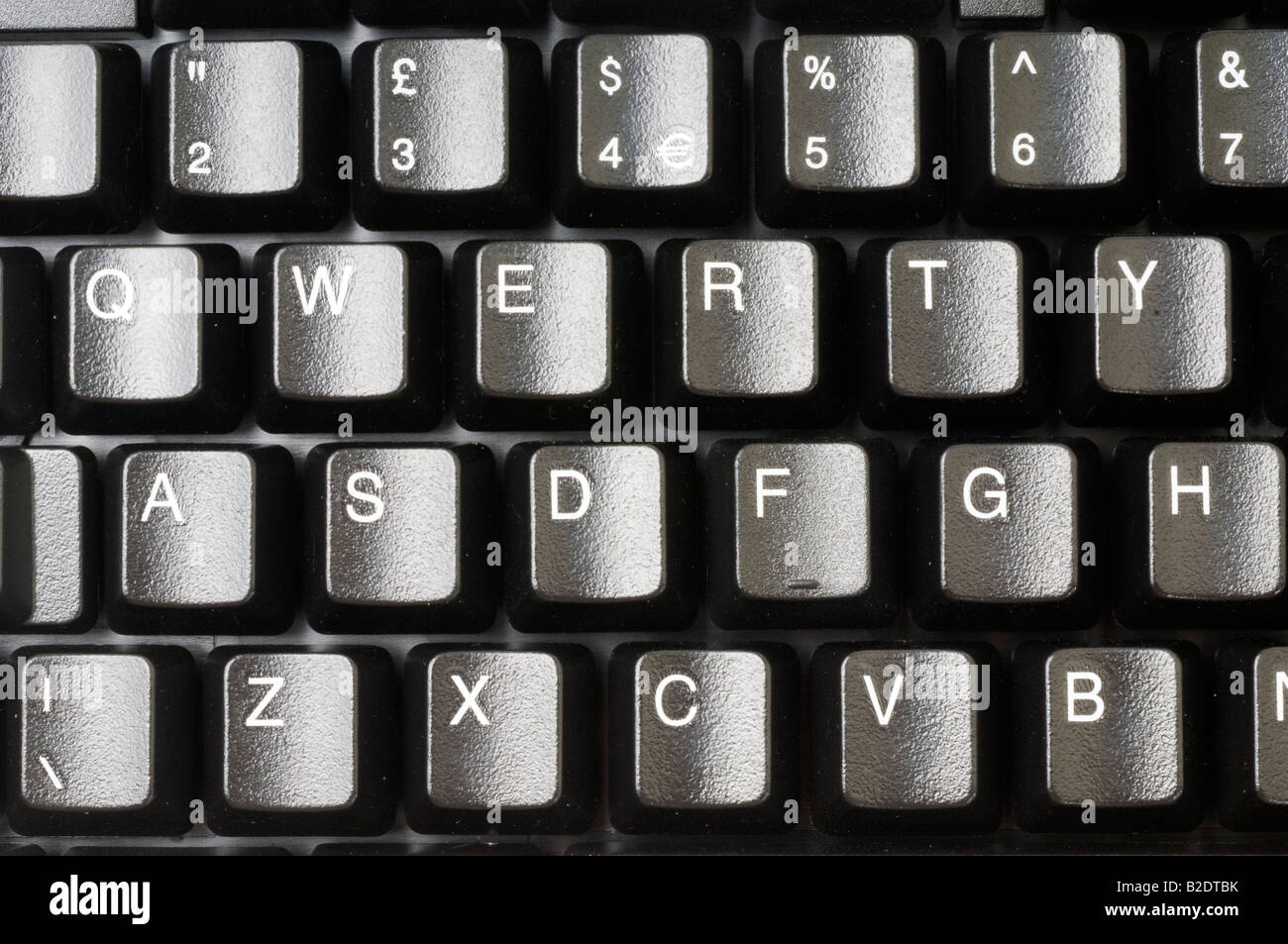 qwerty keys on a computer keyboard Stock Photo - Alamy