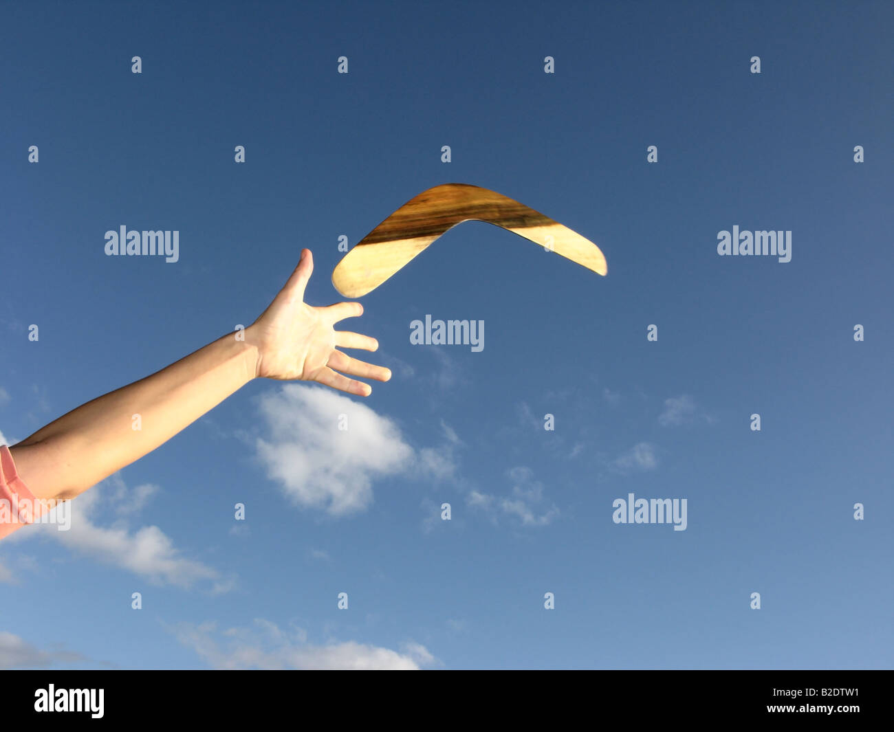 throwing a boomerang