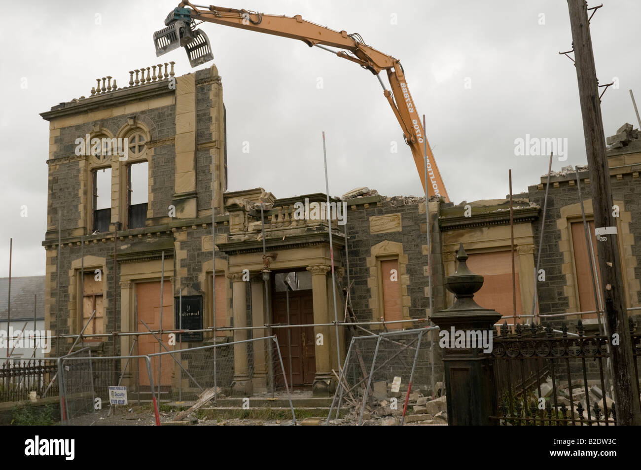 Demolition of Tabernacle Chapel Aberystwyth a Grade II listed building
