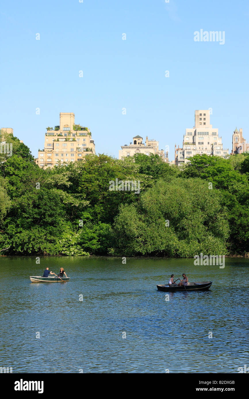 Boating in Central Park - New York City, USA Stock Photo