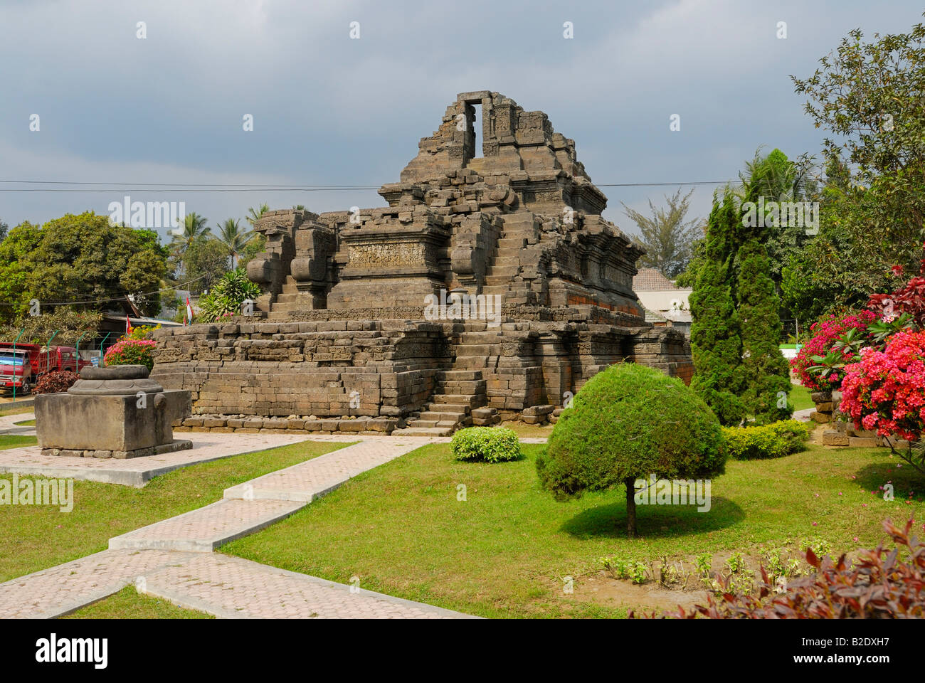 Candi Jago temple with influence of hinduism and javanism 13 century, JAVA, INDONESIA, SOUTHEAST ASIA Stock Photo