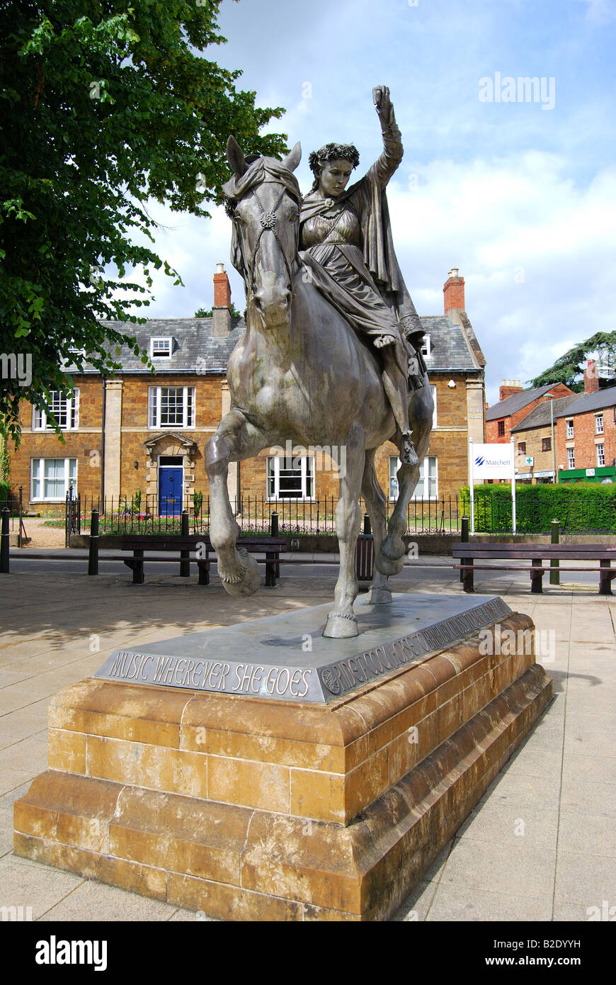 Fine Lady upon a White Horse statue, Banbury, Oxfordshire, England