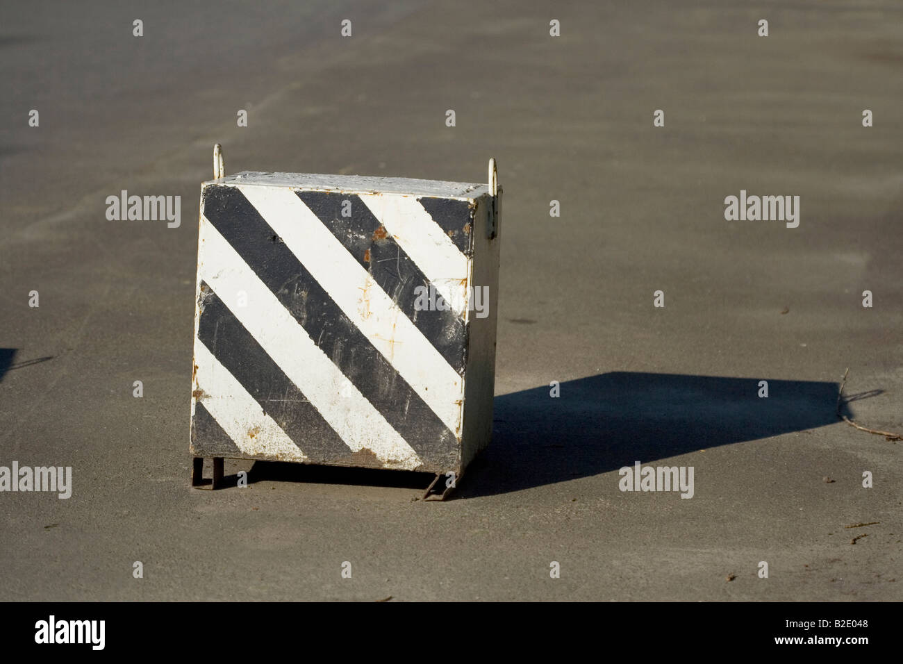 Stop box on the road (sleeping policeman) Stock Photo