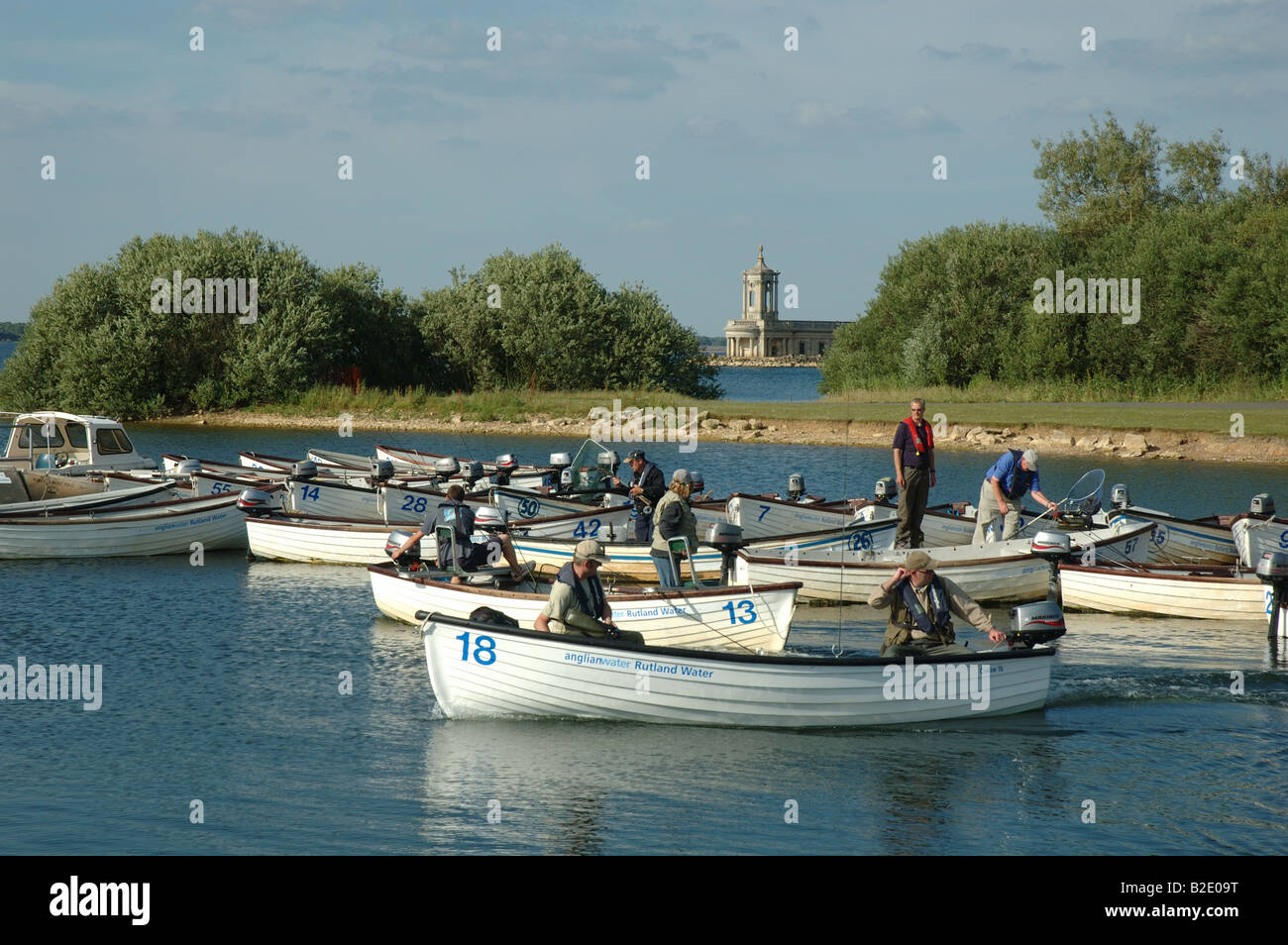 fishing boats, Normanton, Rutland Water, England, UK Stock Photo Alamy