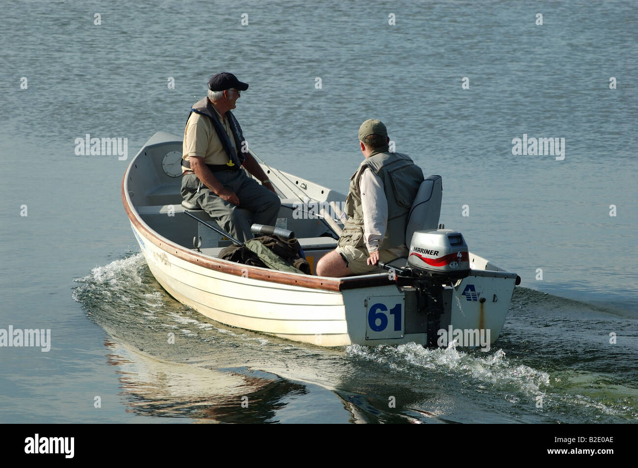 fishing boat, Rutland Water, Rutland, England, UK Stock Photo Alamy
