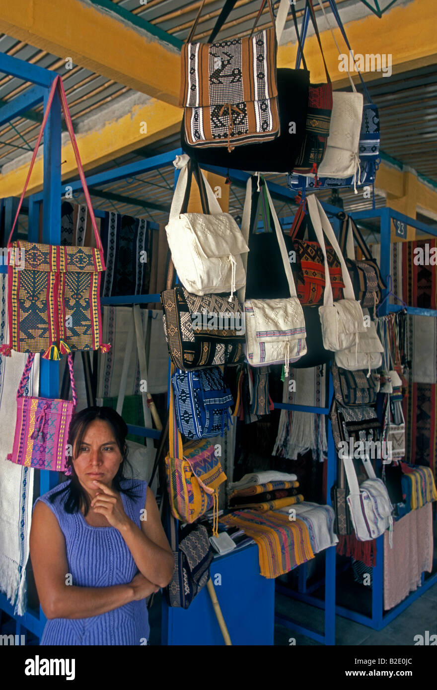 Mexican woman, Mexican woman, adult woman, vendor, selling textiles ...