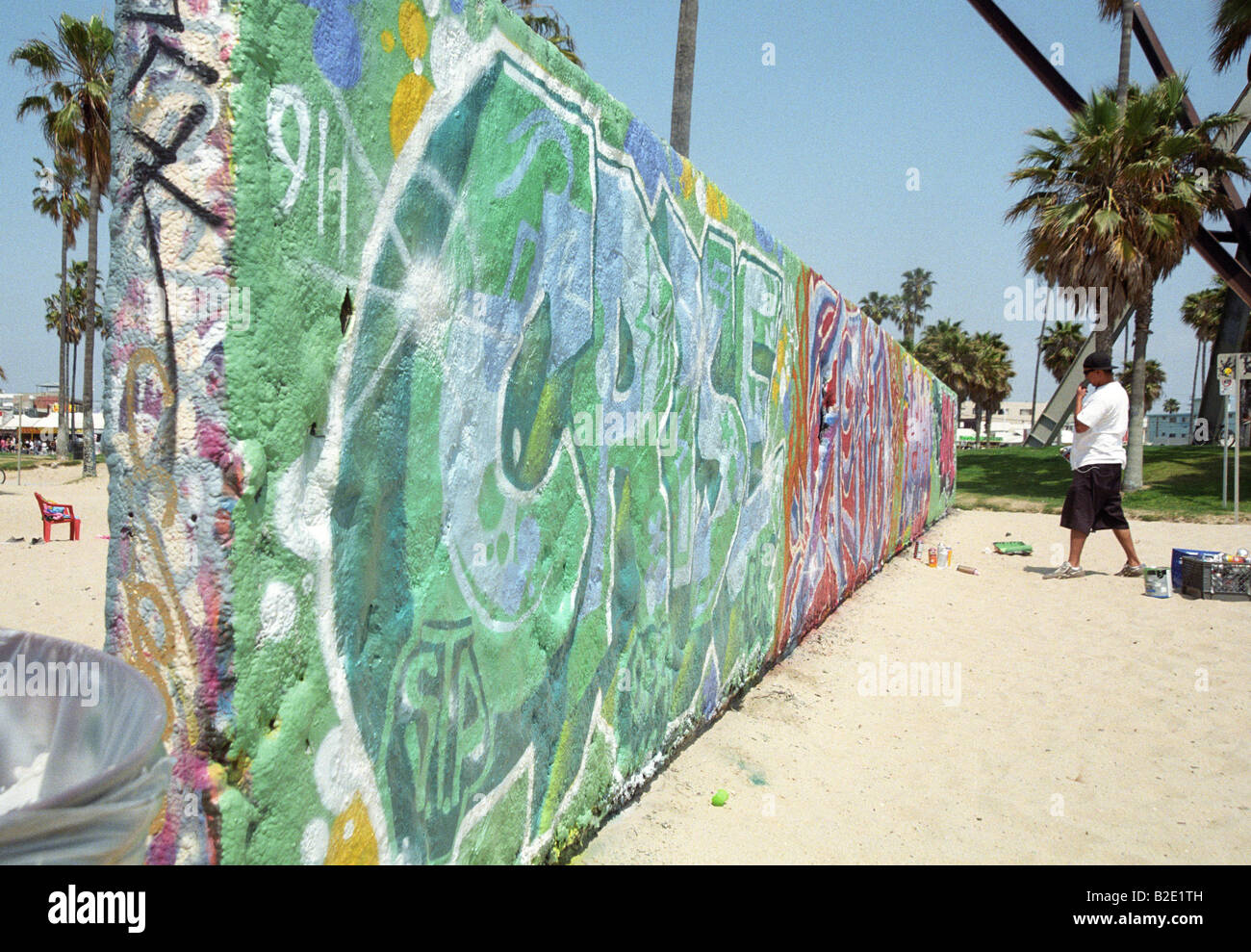 Venice Art Walls on Venice Beach in Los Angeles Stock Photo Alamy