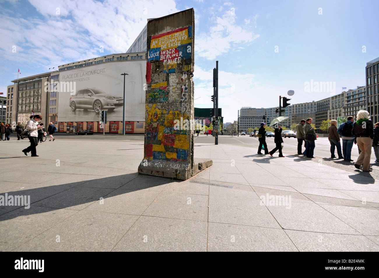 Piece Of The Berlin Wall Berlin Germany Europe Stock Photo