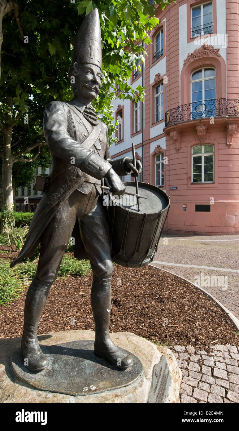 Statue of a drummer of a carnival corporation Stock Photo