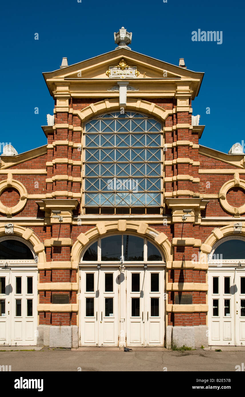 Wanha Kauppahalli, Old market hall at market square, Kauppatori, Helsinki, Finland. Stock Photo