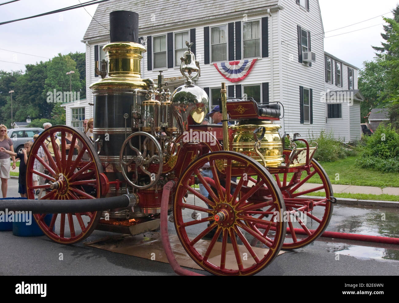 Antique Fire Pump, Yankee Newburyport MA Stock Photo Alamy