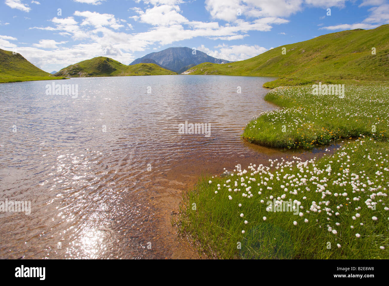Lake surrounded by mountains, Niedere Tauern, Salzburg, Austria Stock Photo
