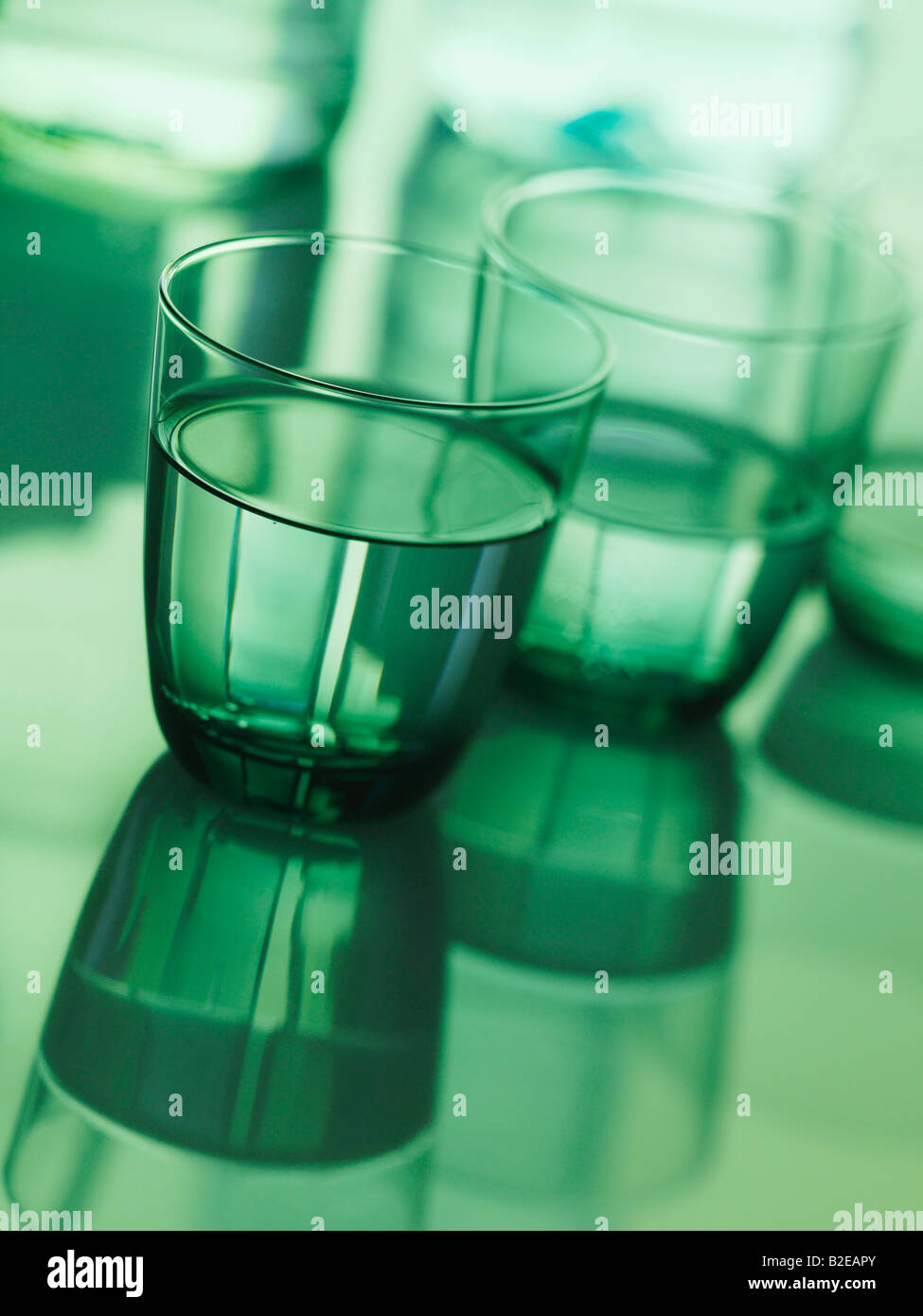 Close-up of glasses of water Stock Photo