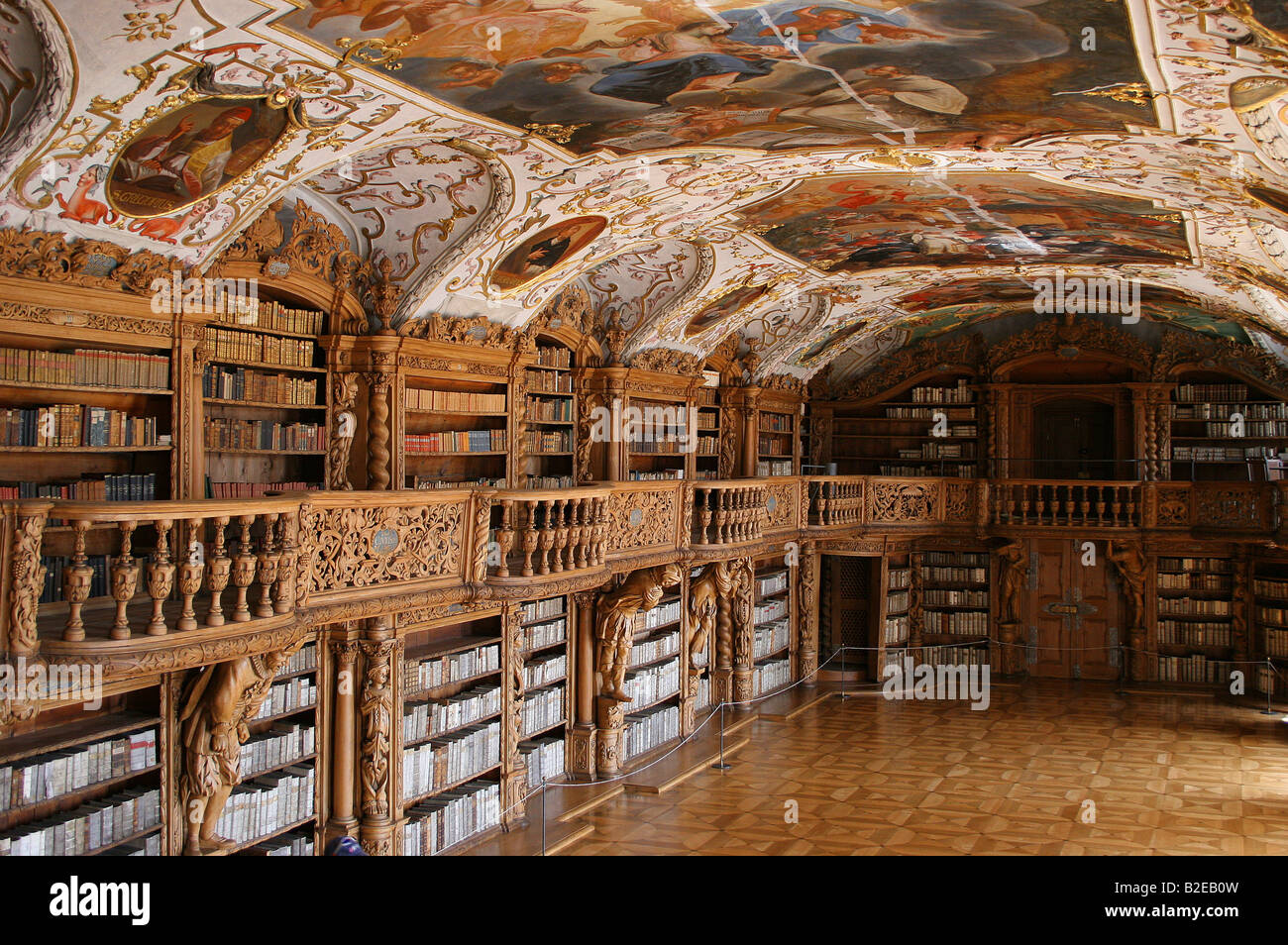 Interiors of library, Waldsassen, Bavaria, Germany Stock Photo - Alamy