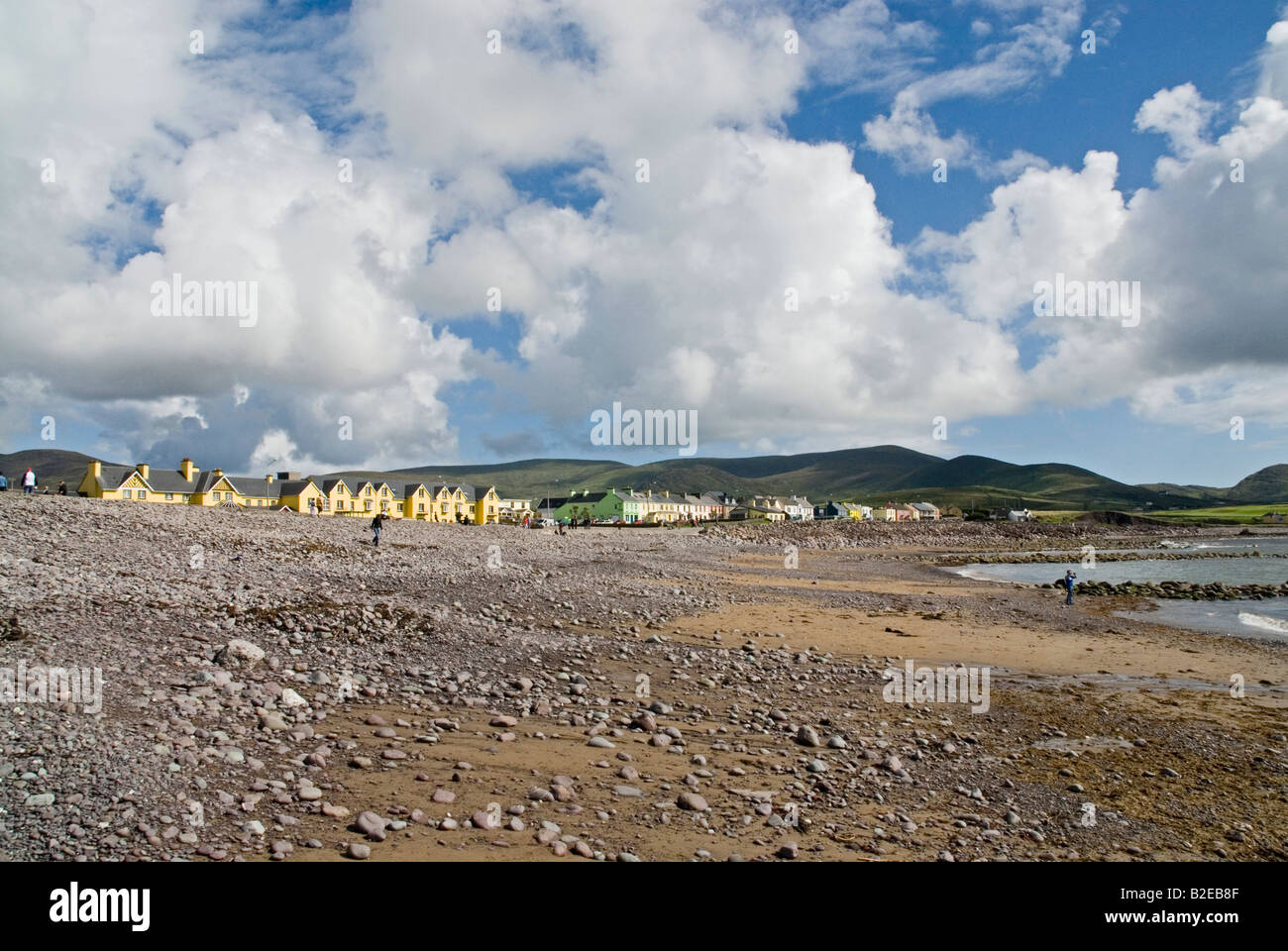 Houses at beachfront, Iveragh Peninsula, County Kerry, Munster, Ireland Stock Photo Alamy