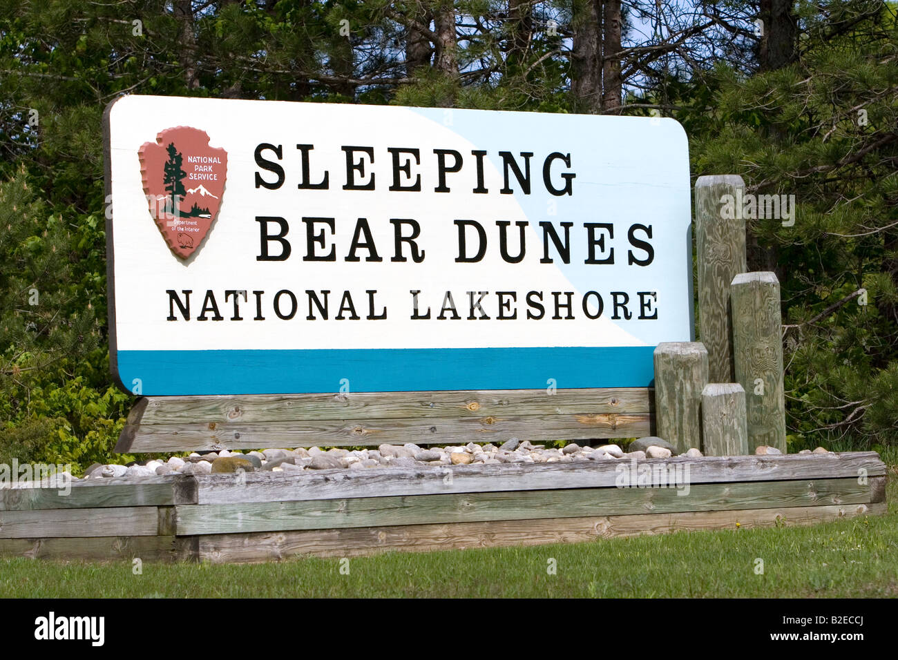 Sleeping Bear Dunes National Lakeshore located along the northwest