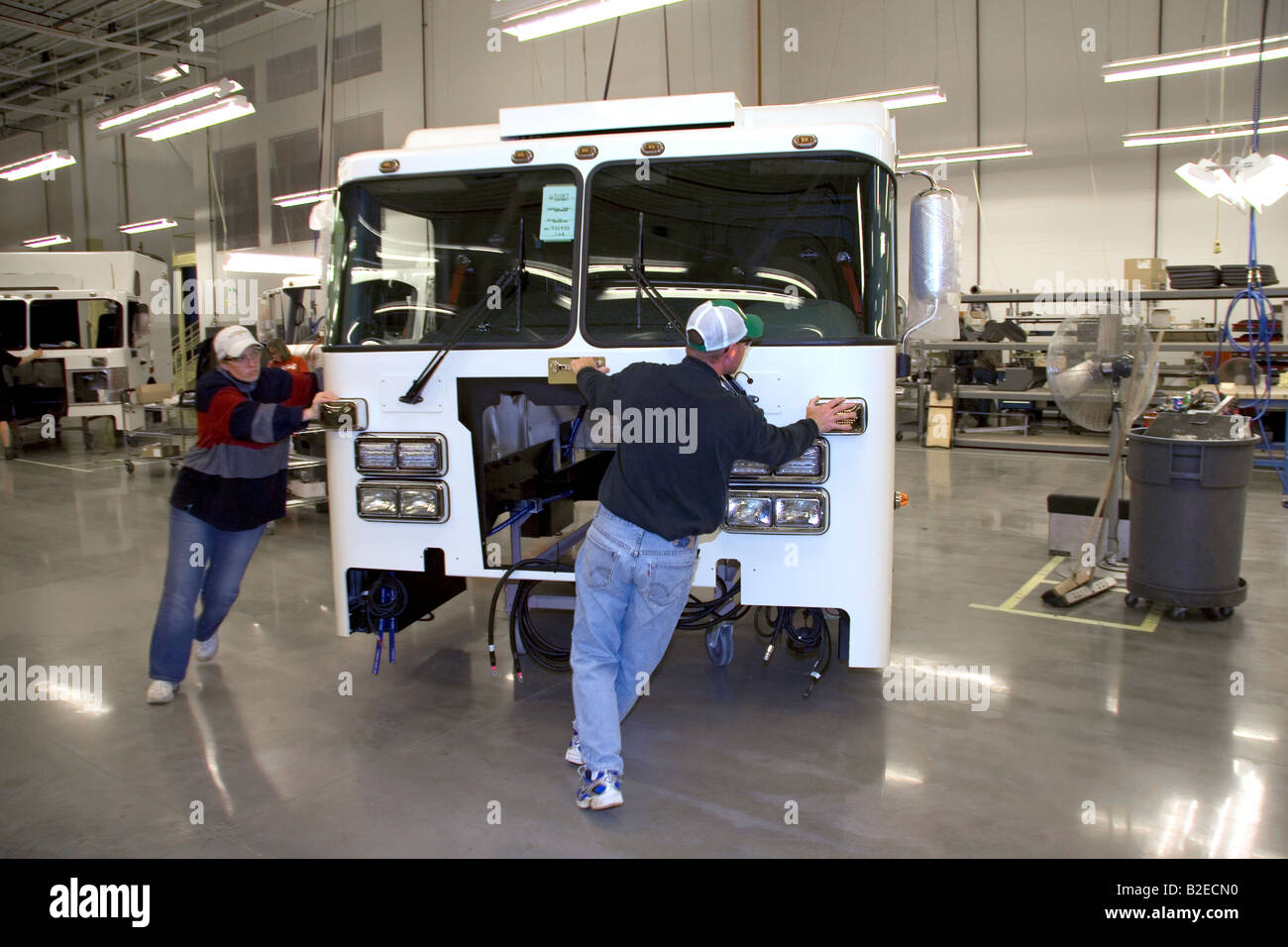 Fire truck chassis manufacturing at Spartan Motors in Charlotte