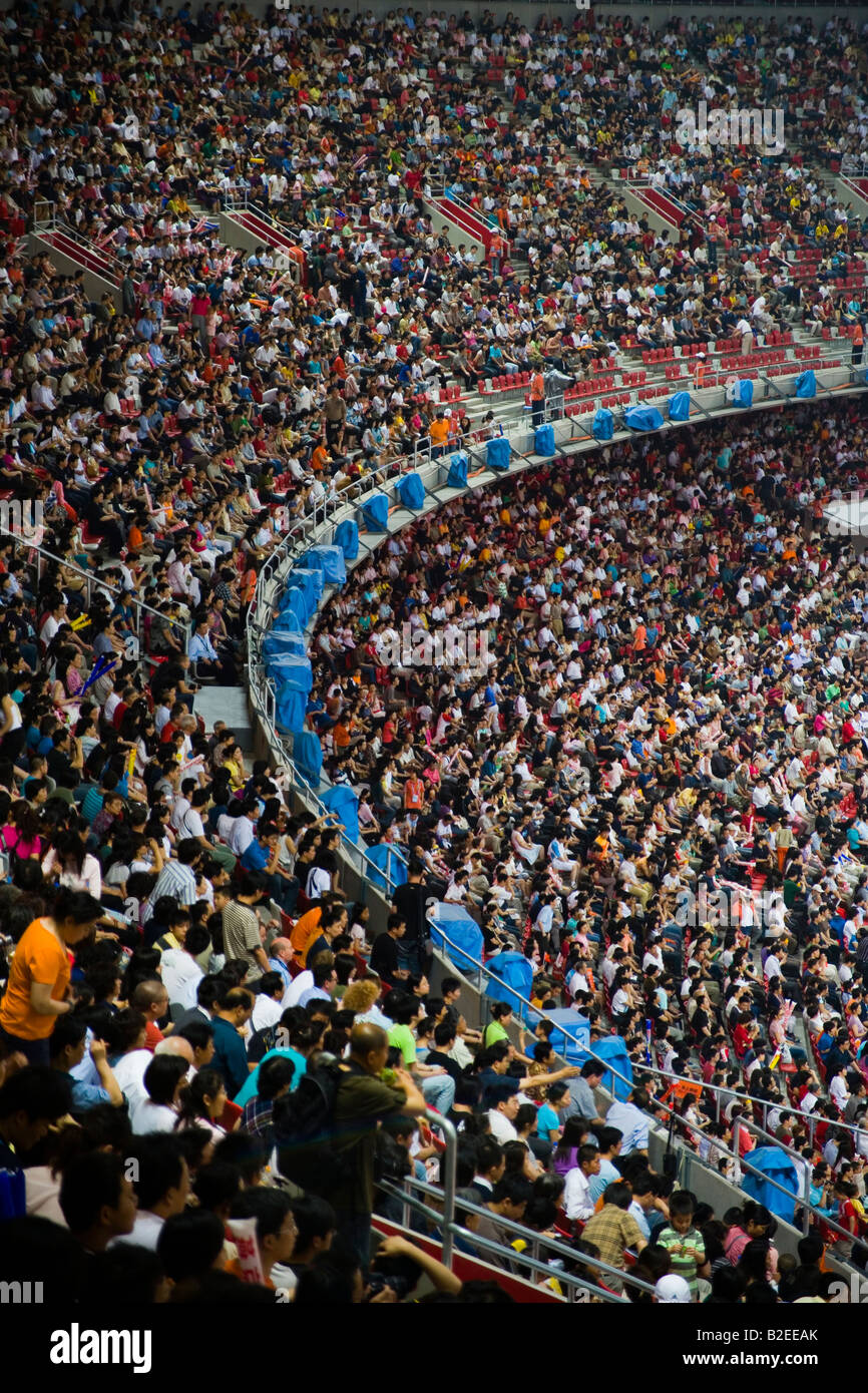 Inside the olympic stadium at night hi-res stock photography and