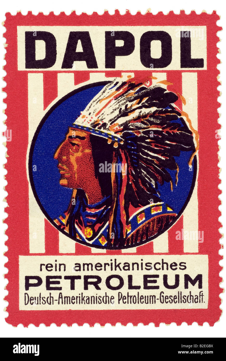 trading stamp DAPOL rein amerikanisches Petroleum Deutsch Amerikanische Petroleum Gesellschaft Stock Photo