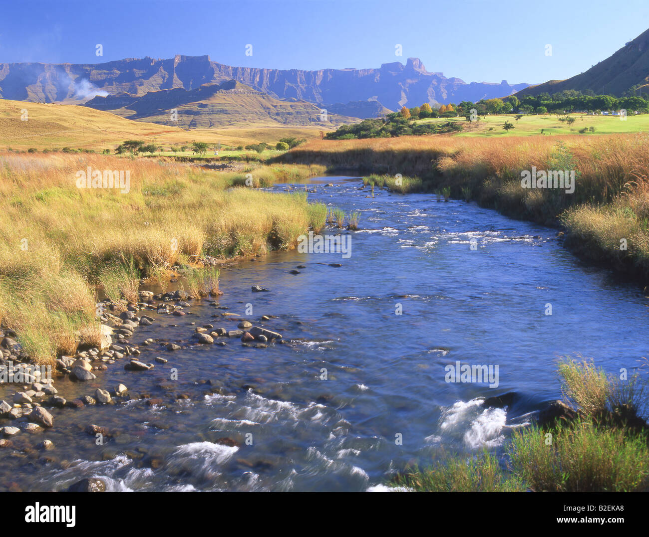 Tugela River with Amphitheatre Stock Photo Alamy