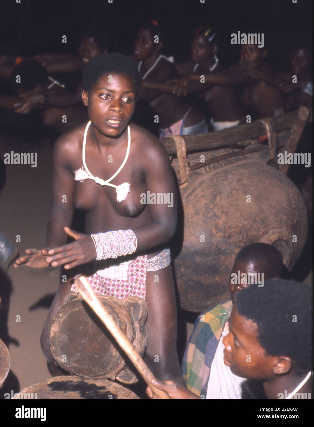 Drummers at Venda Initiation dance Stock Photo