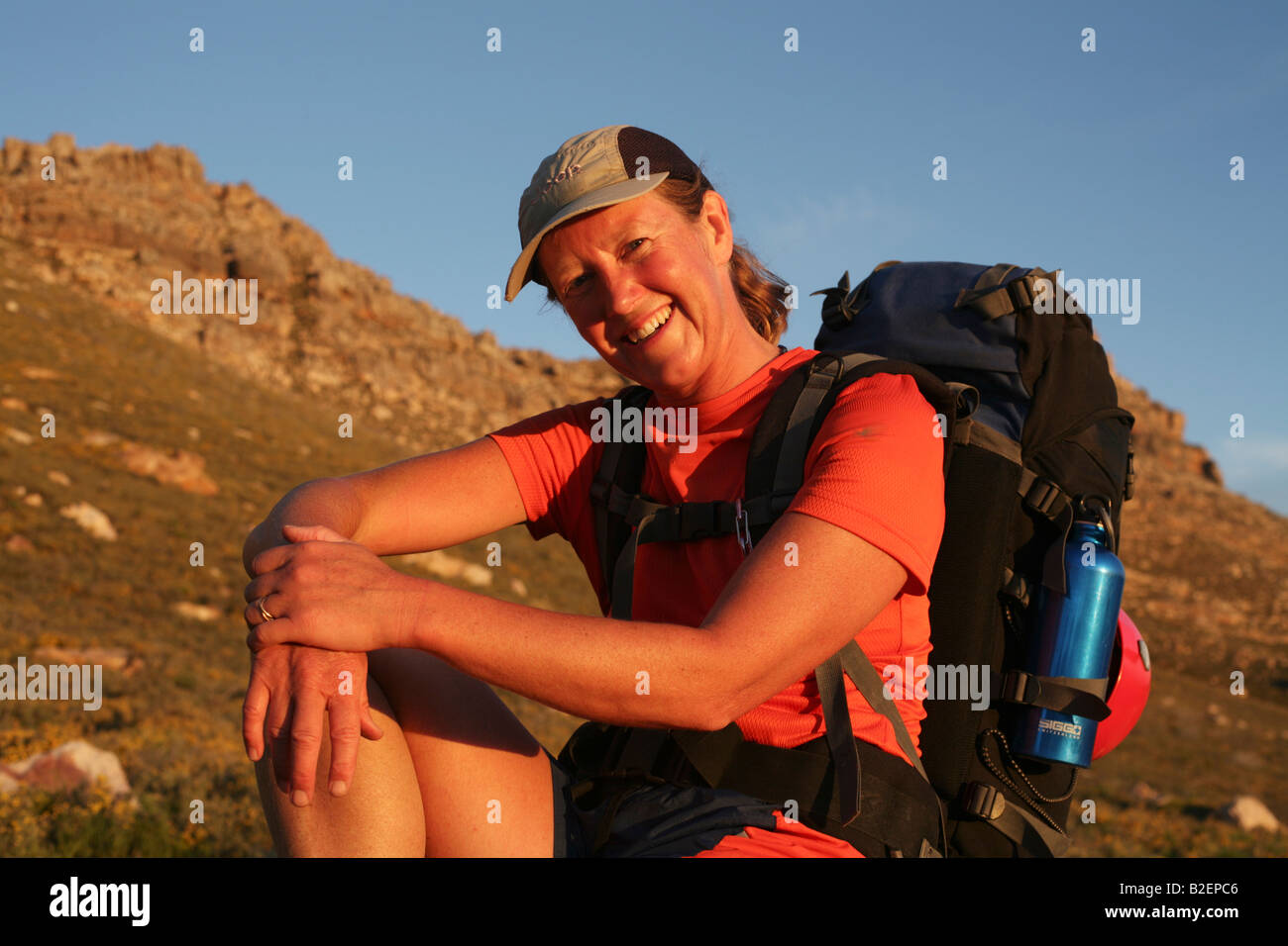 Young hiker woman backpack hi-res stock photography and images - Alamy