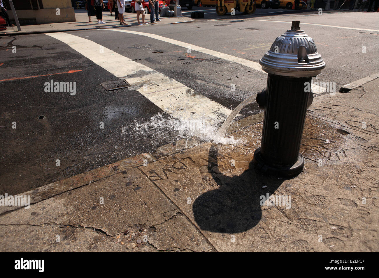 Leaking fire hydrant in Manhattan, NYC Stock Photo Alamy
