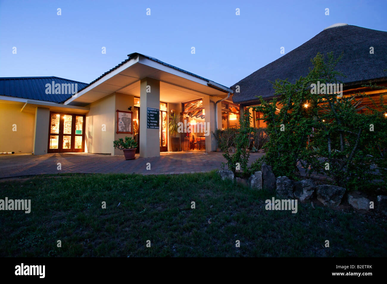 The main reception area and restaurant in the main camp of the Addo