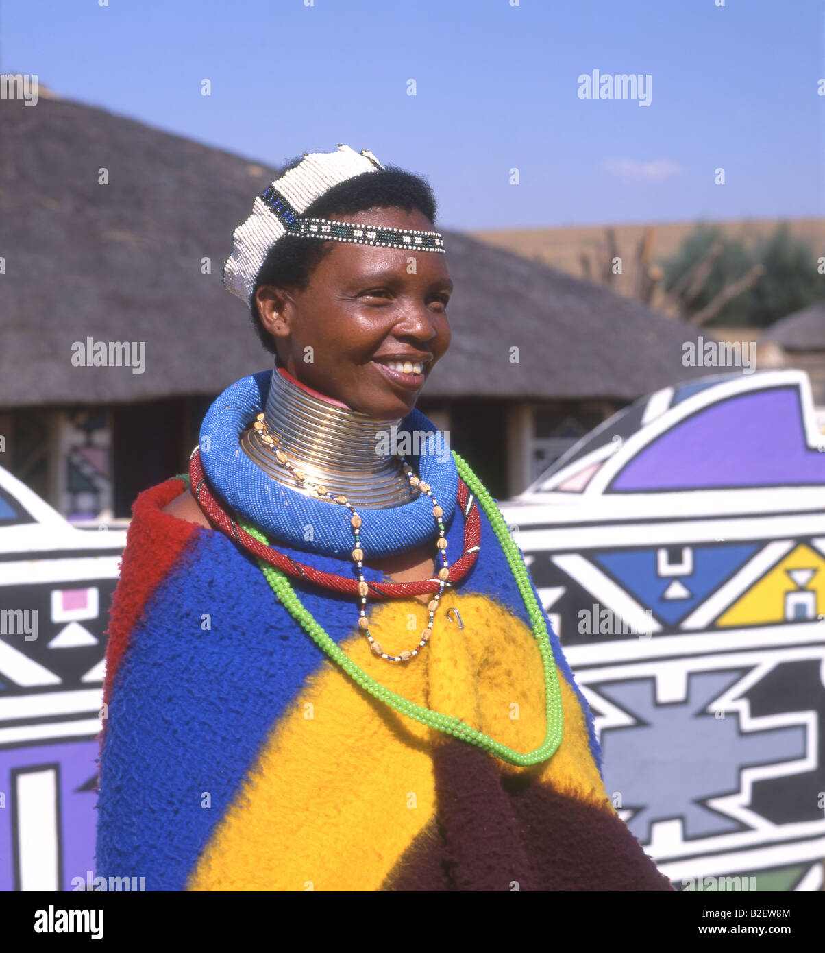 Ndebele Woman near Bronkhorstspruit Stock Photo
