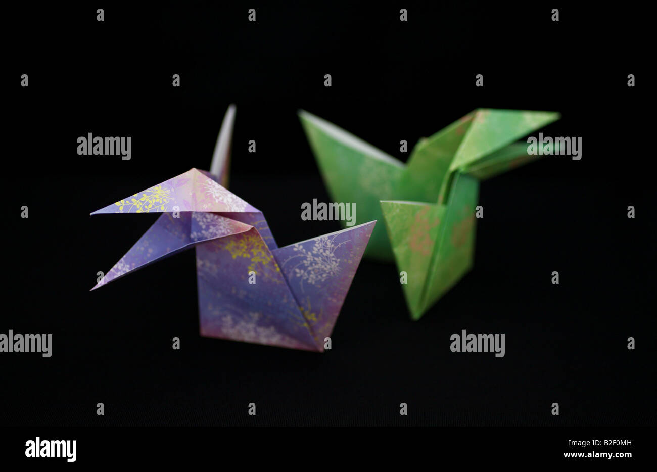 Origami crows. Stock Photo