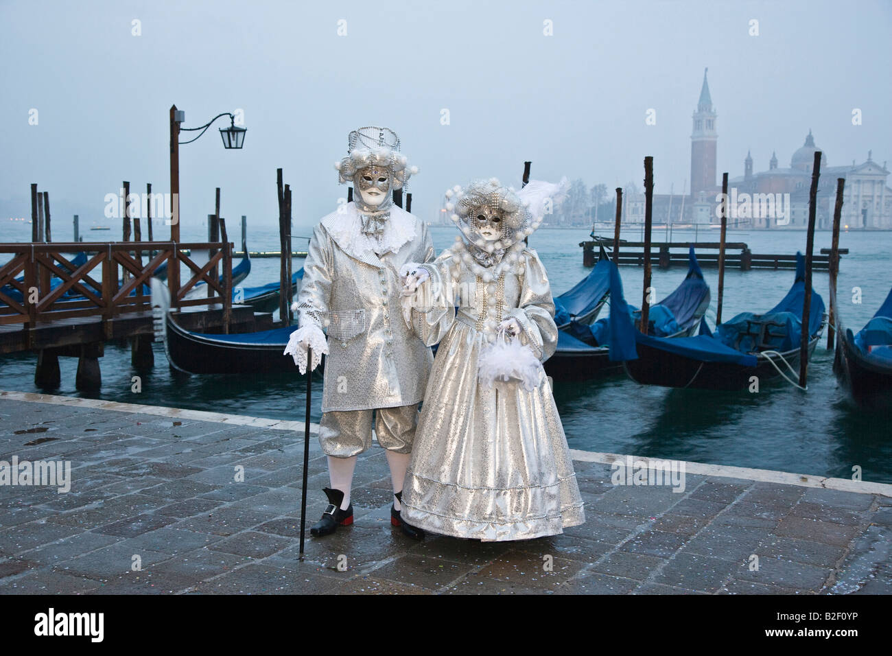Venice Carnival costumed participants Stock Photo - Alamy