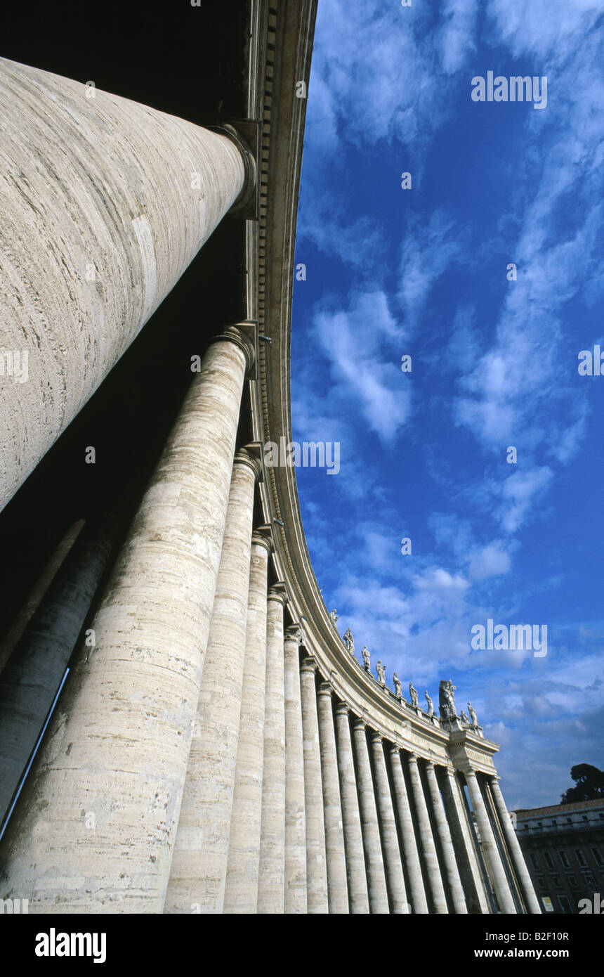 Stone columns of St Peter's Basilica in the Vatican City Rome Italy ...