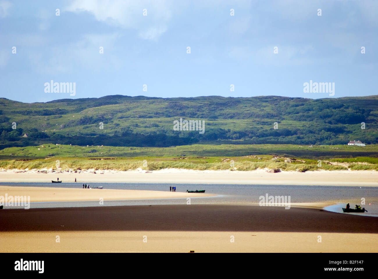 Loughros Bay Ardara County Donegal Ireland Draft net salmon fishermen
