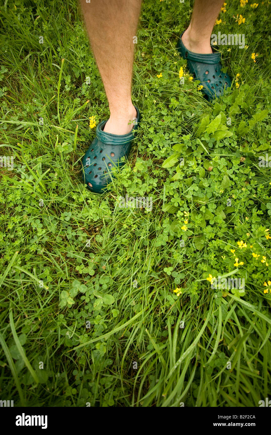 Grass sales green crocs