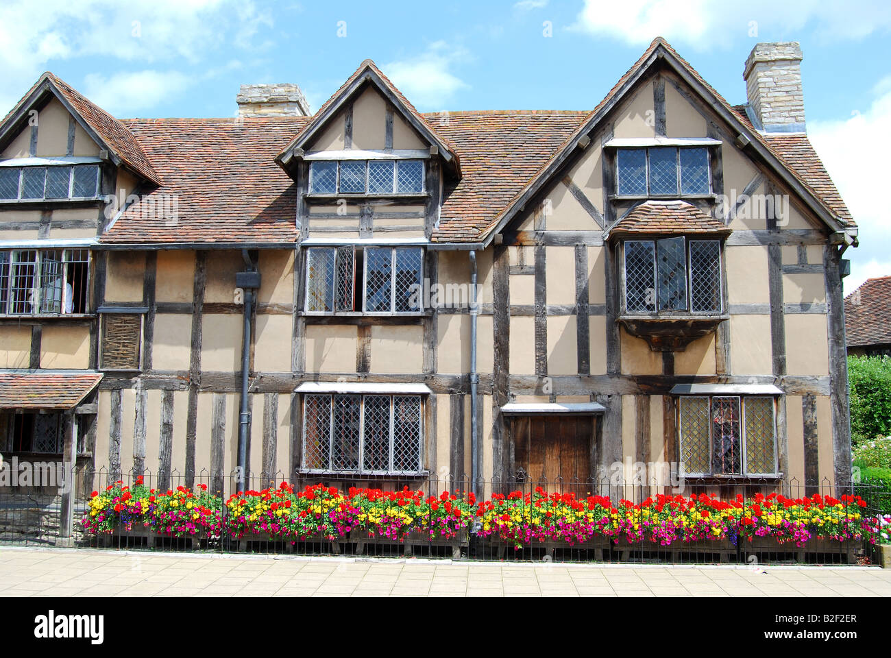 Shakespeare's birthplace, Henley Street, Stratford-upon-Avon, Warwickshire, England, United Kingdom Stock Photo