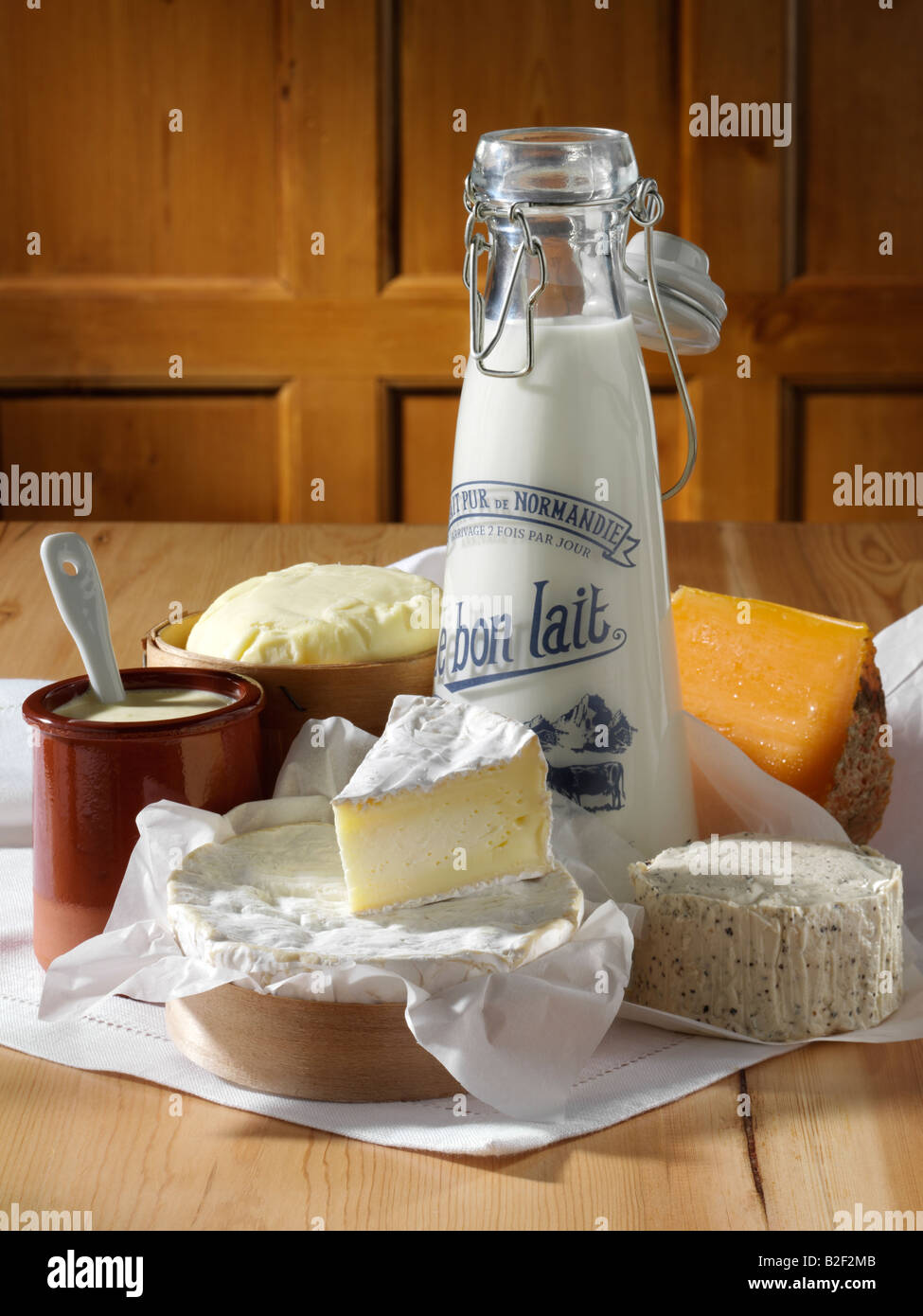 French dairy produce editorial food Stock Photo Alamy