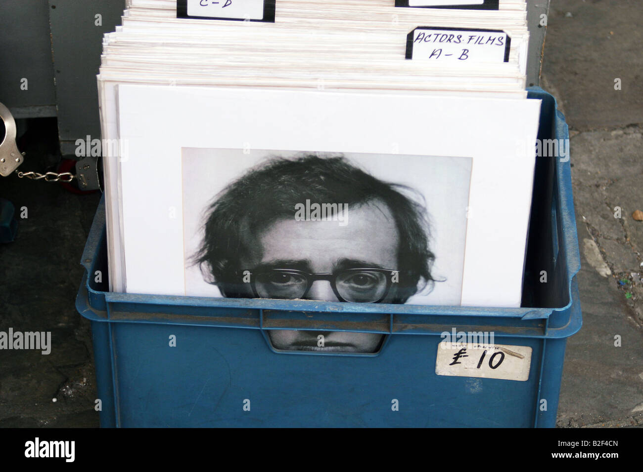 Woody Allen photograph Camden Market London UK Stock Photo