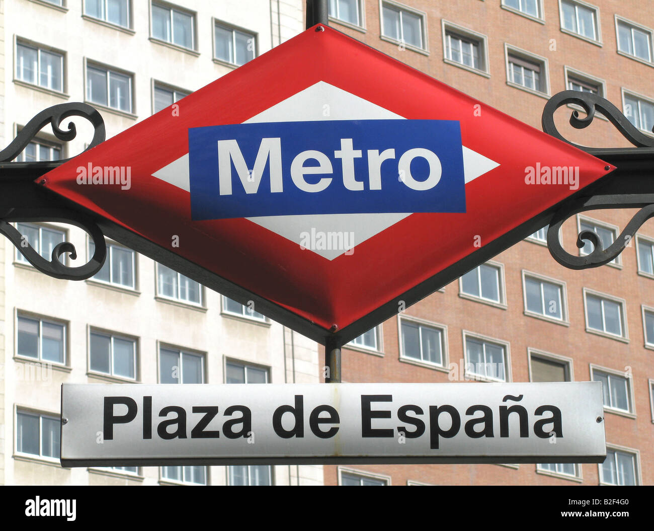 Metro Station Plaza de Espana Madrid Spain Stock Photo