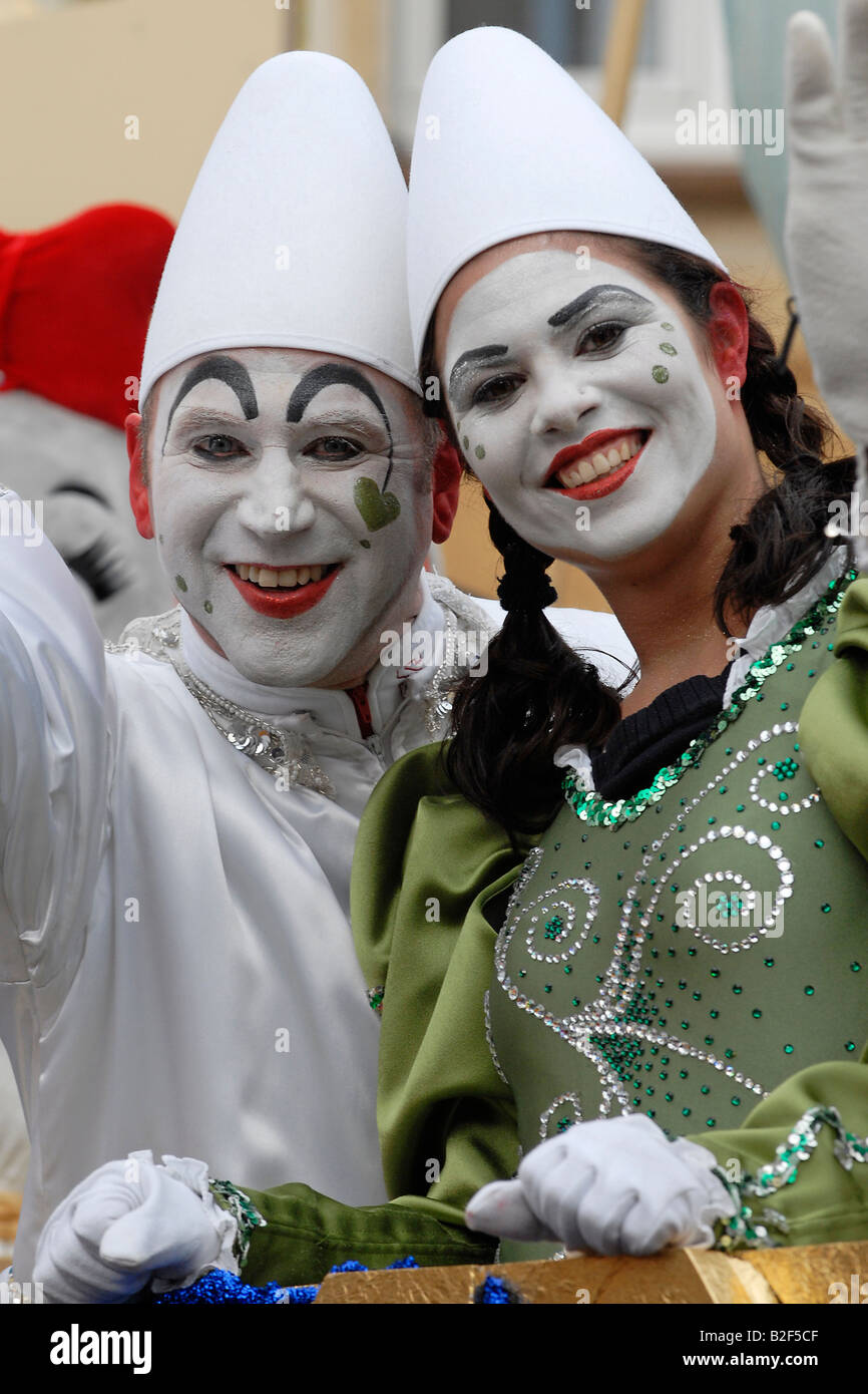 Scenes from carnival parade in Germany Stock Photo
