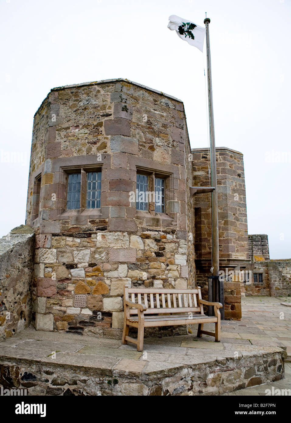 Lindisfarne Castle Holy Island Northumberland UK Europe Stock Photo