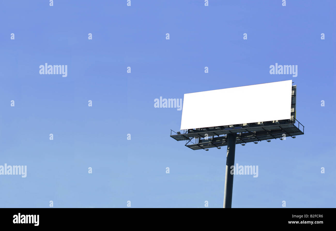 blank billboard sign blue sky Stock Photo - Alamy