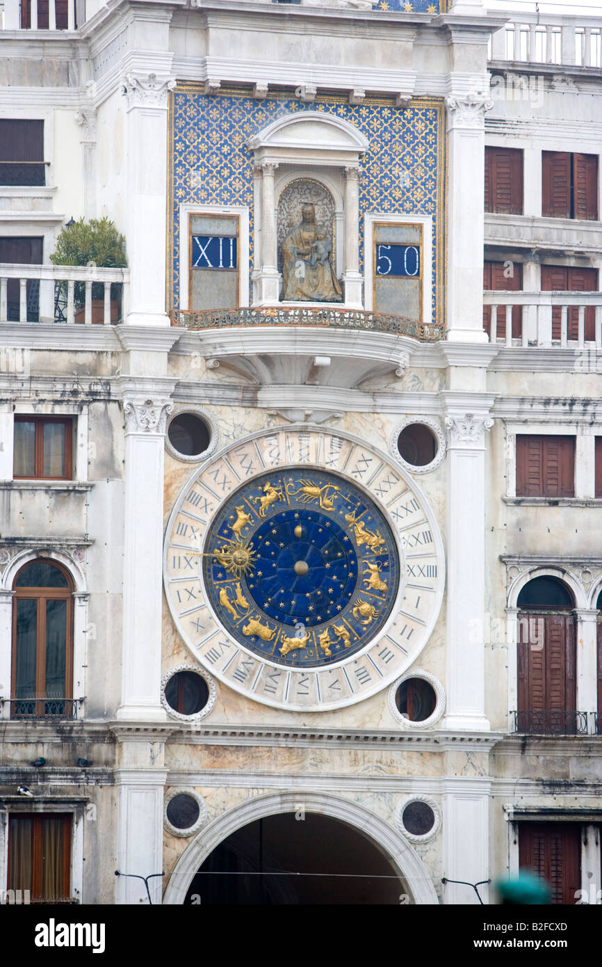 Clock tower Venice Italy Stock Photo Alamy