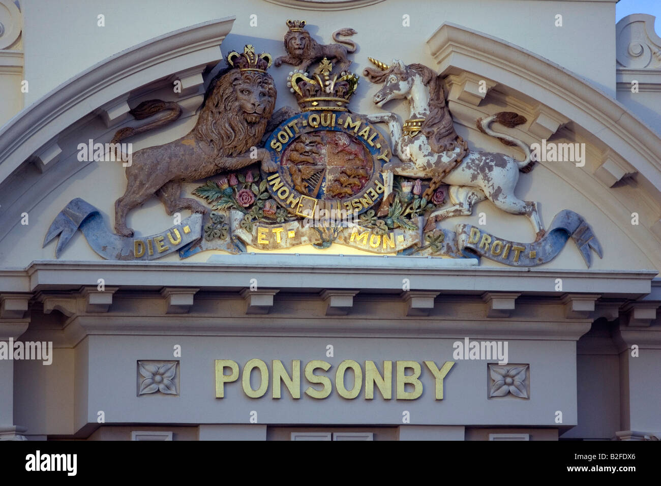 Ponsonby Post Office clock Stock Photo Alamy