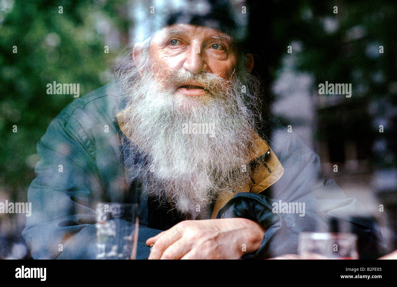 Portrait of an elderly man in amsterdam Stock Photo
