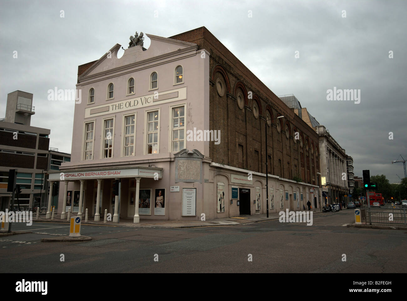 The Old Vic theatre in London playing Bernard Shaw's Pygmalion. Stock Photo